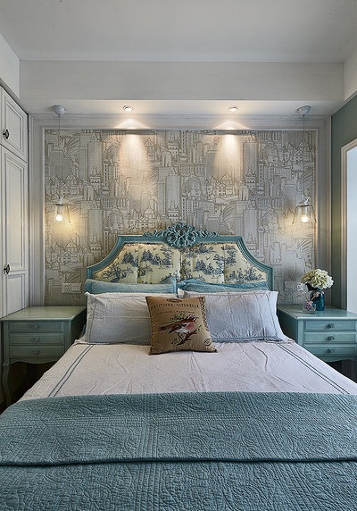 时尚复古欧式卧室精美背景墙装饰