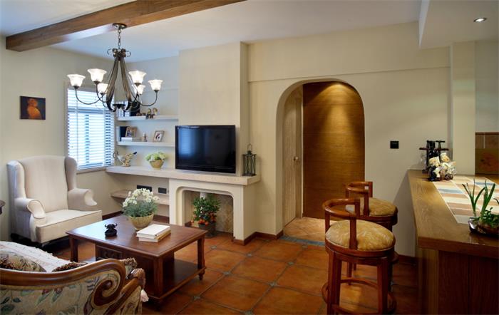 美式乡村风家居拱形门设计 - 效果图