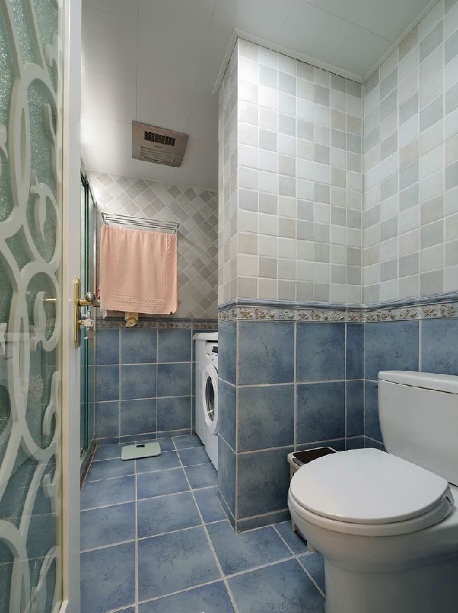 蓝白经典地中海卫生间效果图 蓝白经典地中海卫生间效果图