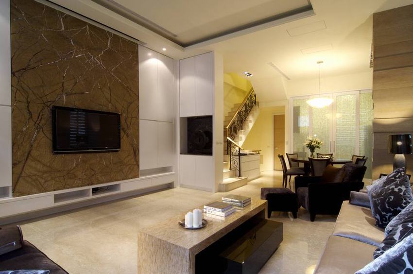 现代优雅时尚别墅室内装饰图 - 效果图