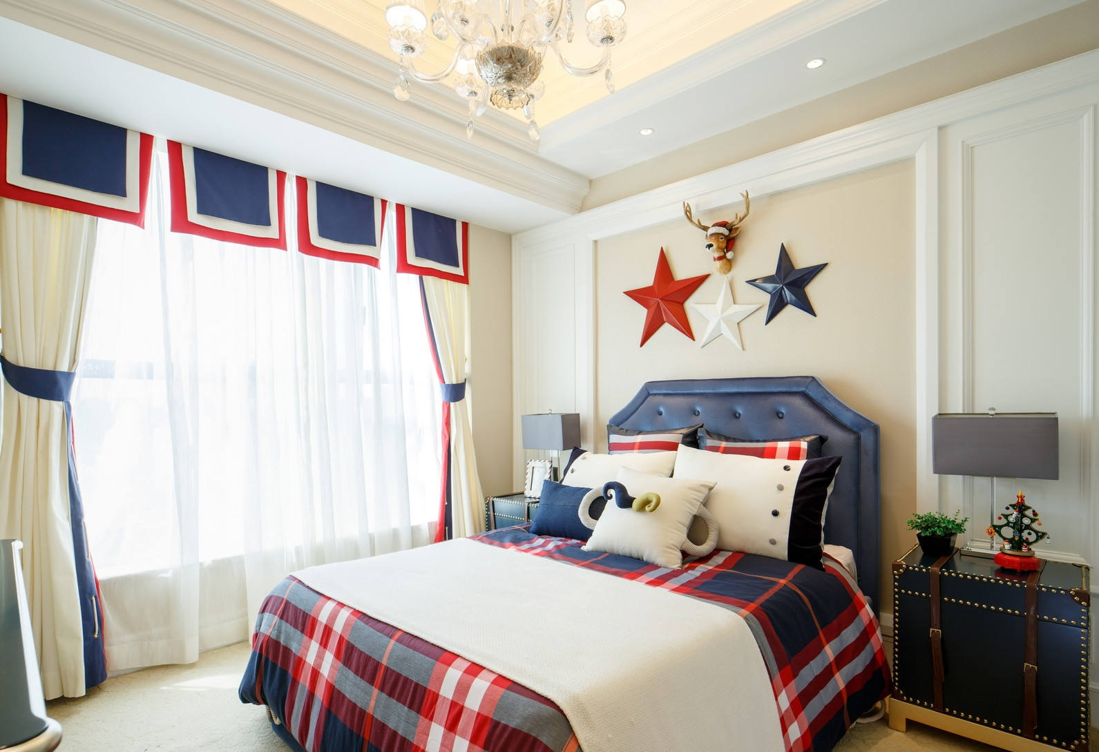 色彩明亮新古典混搭儿童房搭配效果图