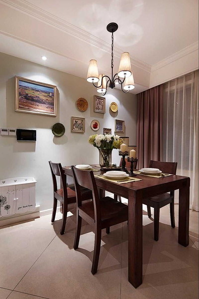 时尚现代美式风格三居餐厅装饰画背景墙装饰 时尚现代美式风格三居餐厅装饰画背景墙装饰