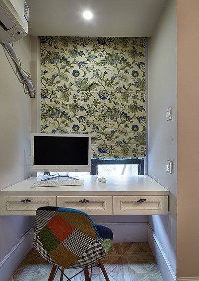 清新唯美美式装饰风格小书房电脑桌效果欣赏 清新唯美美式装饰风格小书房电脑桌效果欣赏