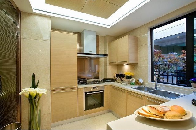 清新原木现代风格厨房设计效果图 清新原木现代风格厨房设计效果图