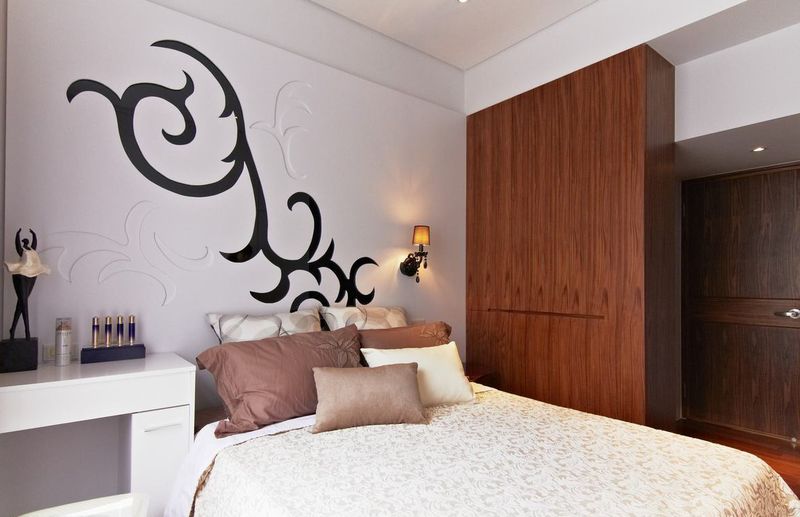 原木舒适现代风卧室效果图