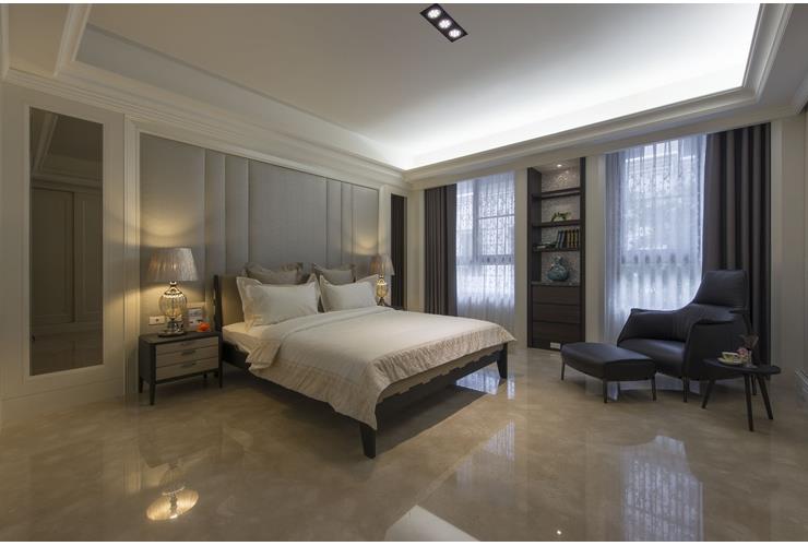 现代装修卧室暗色系家装图 - 效果图