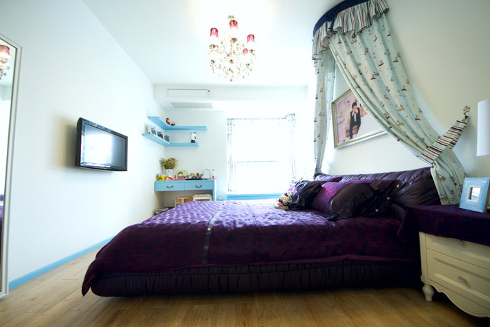 蓝色地中海风格卧室装修效果图