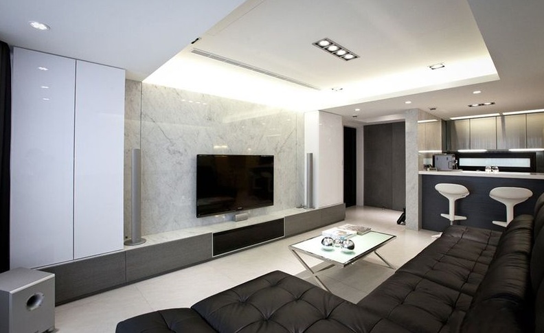 时尚前卫现代简约设计三居客厅装修效果图 时尚前卫现代简约设计三居客厅装修效果图