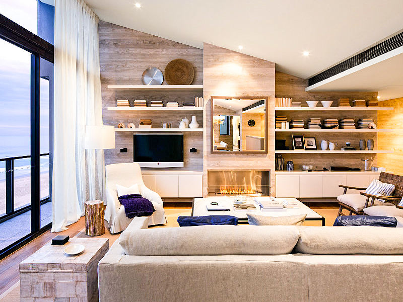 现代自然风海景房客厅电视背景墙效果图