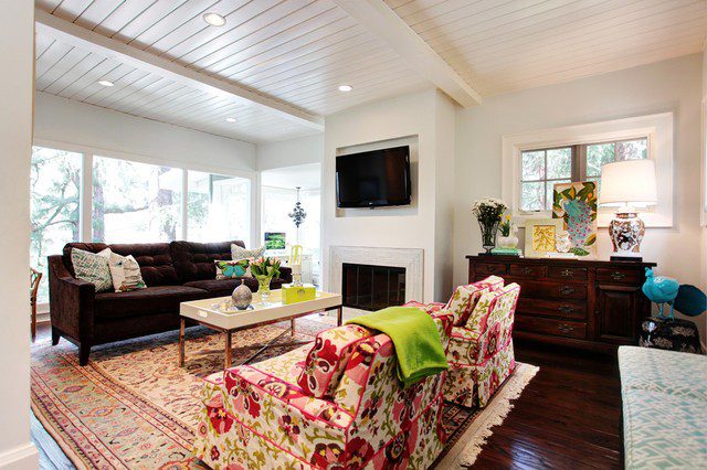 古朴美式风格客厅家具装饰图 - 效果图