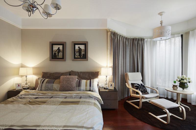 素雅现代卧室休闲区布置 - 效果图