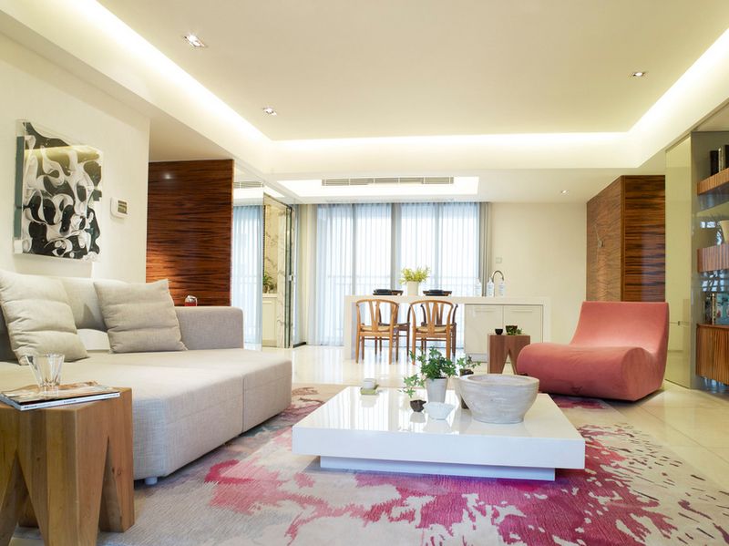 简约小清新阳光客餐厅一体效果图