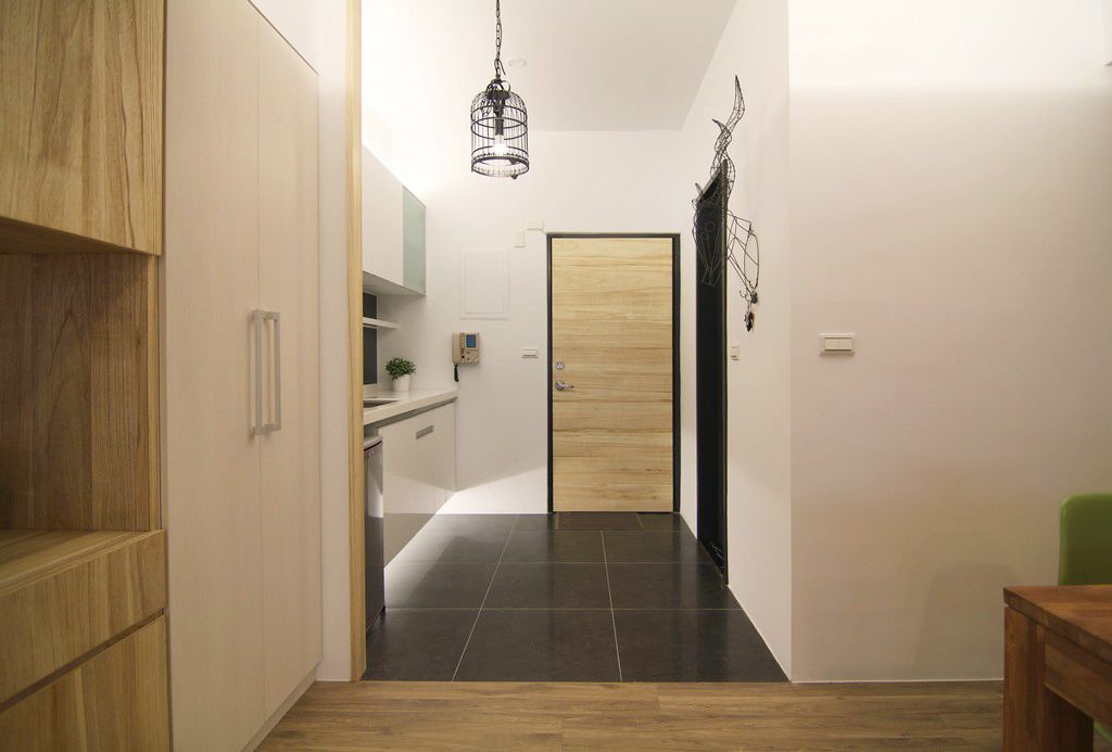 小户型公寓进门玄关现代装修风格装饰图 - 效果图