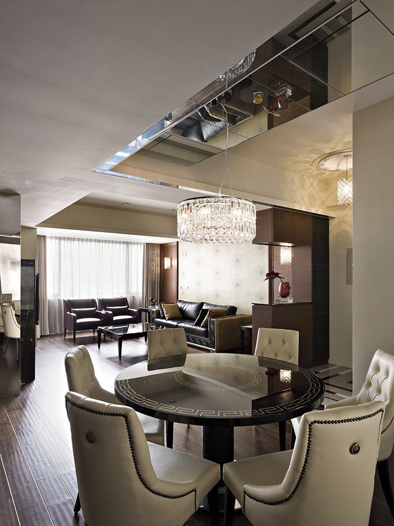 开放式现代餐厅吊灯装饰效果图