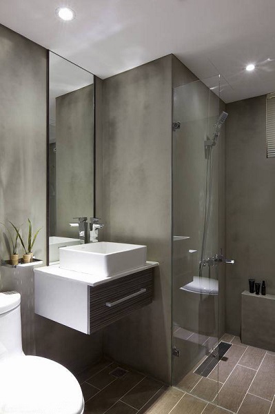 时尚现代简约小二居卫生间装潢效果图