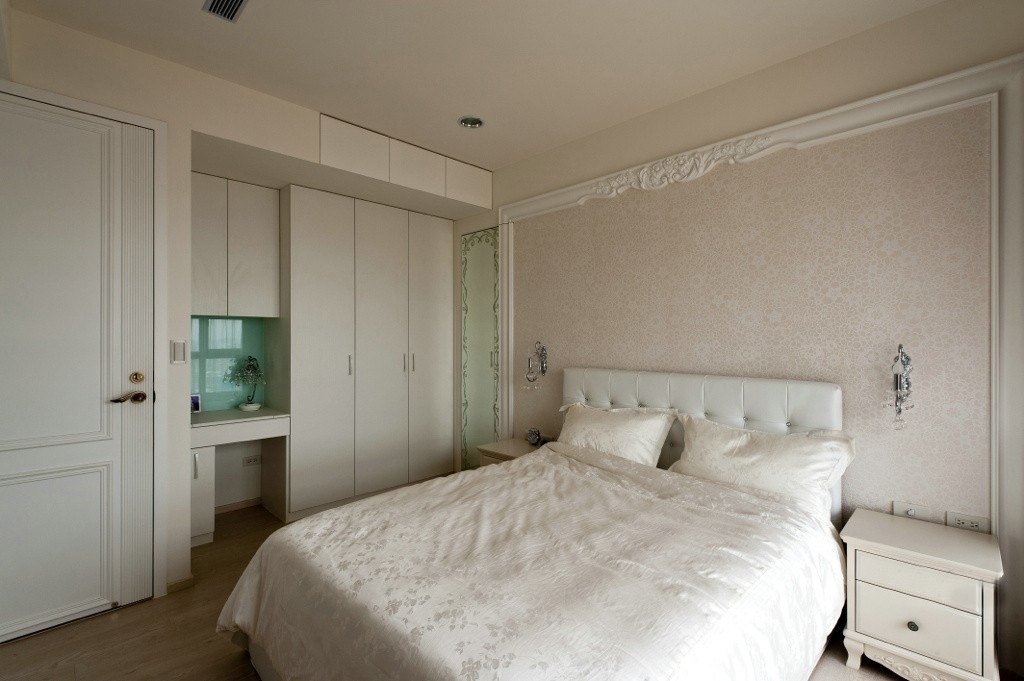 纯白浪漫简欧风格二居室卧室装饰效果图