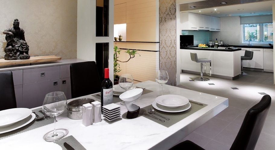 餐厅现代时尚餐具装饰欣赏图 - 效果图