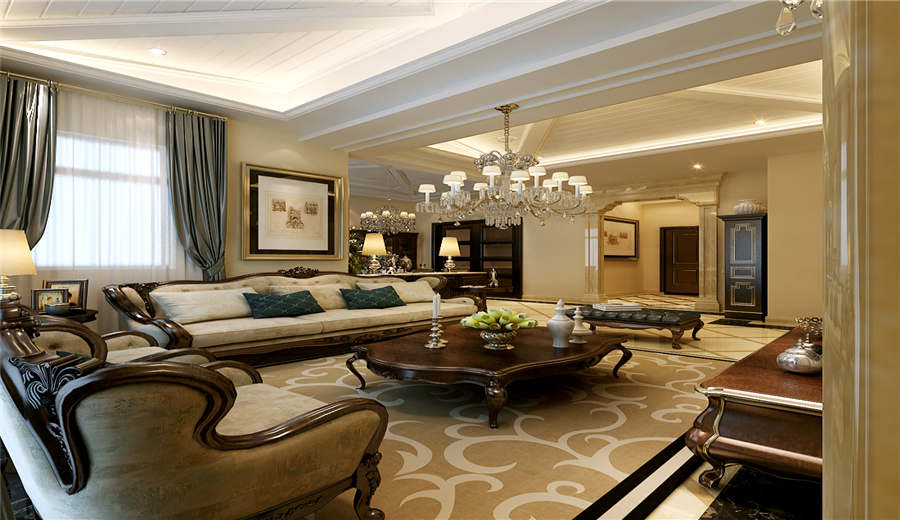 古典欧式风格别墅室内装修设计 - 效果图