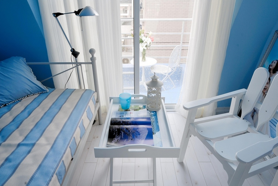 精美地中海卧室阳台隔断设计 精美地中海卧室阳台隔断设计