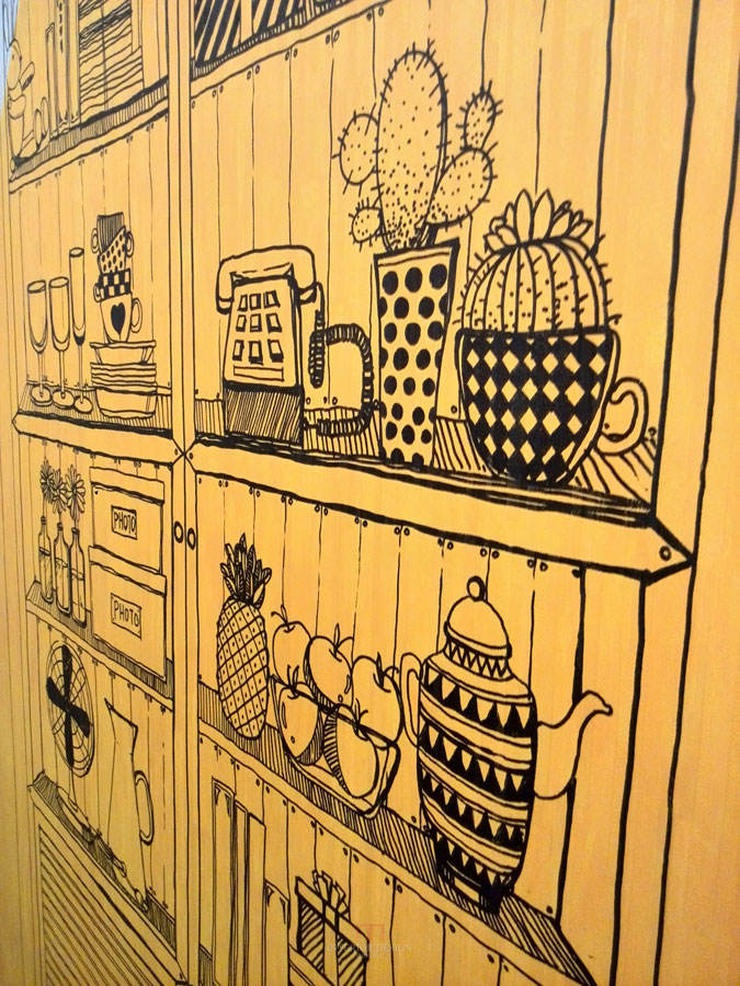 温馨餐厅背景墙效果图