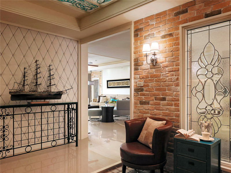 复古北欧情调玄关效果图 复古北欧情调玄关效果图