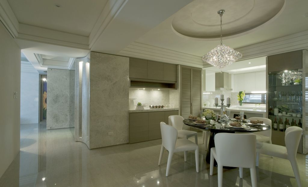 现代化的新古典风格餐厅装修效果图 现代化的新古典风格餐厅装修效果图