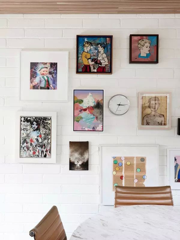 简约时尚个性照片墙效果图