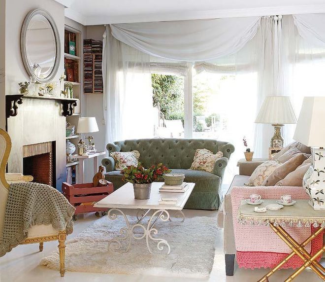 简约田园风客厅装饰图 - 效果图