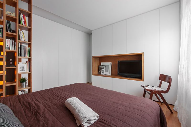 素雅现代卧室电视背景墙设计图