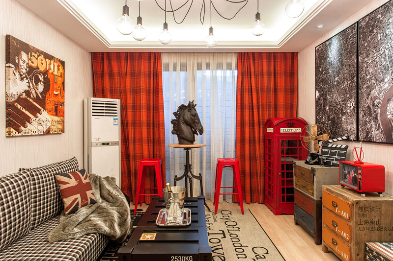 北欧小户型客厅沙发背景墙效果图