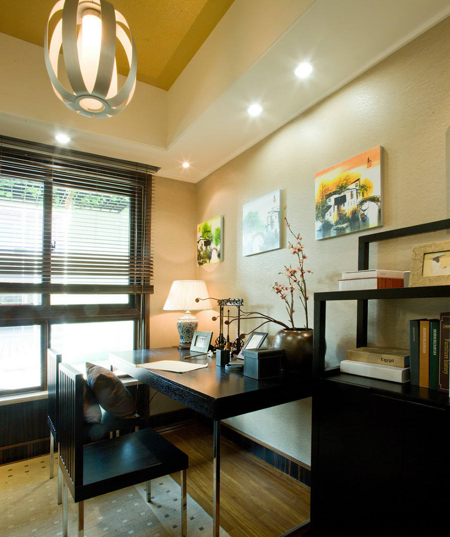 雅致摩登现代装潢书房设计效果图