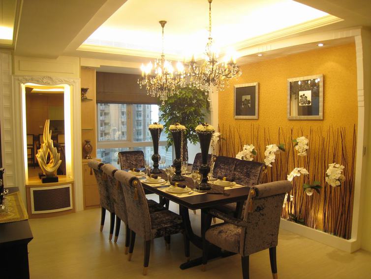 时尚混搭设计餐厅效果图