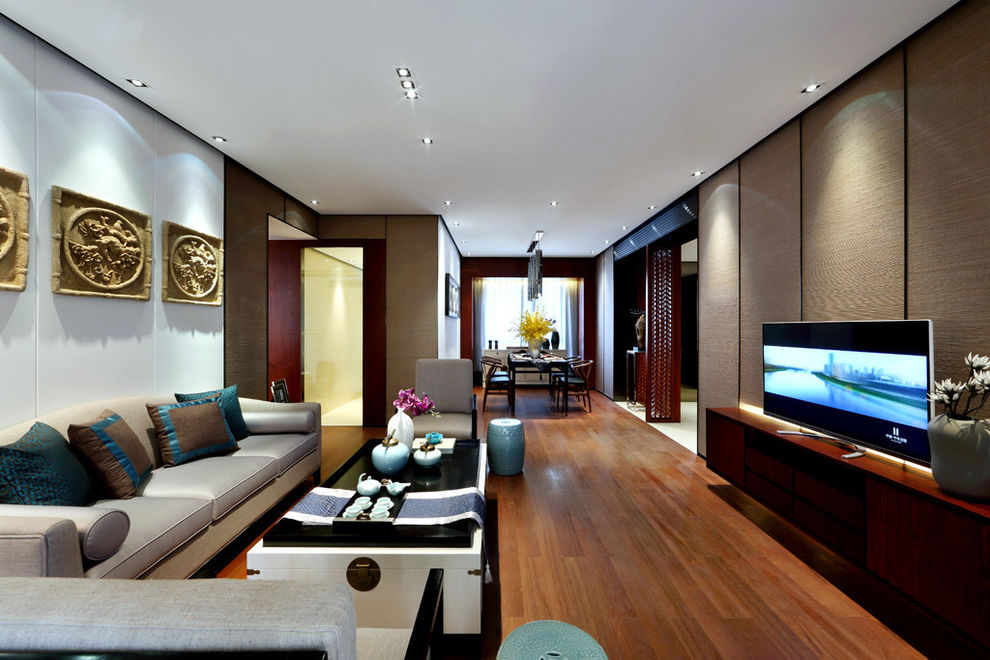 新中式风格家居吊顶效果图