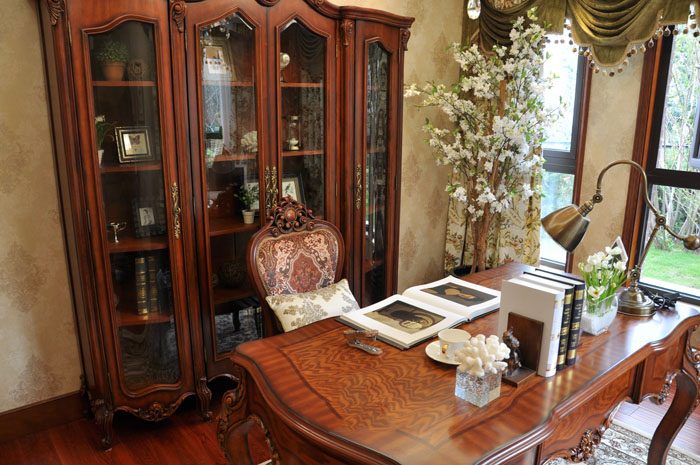 古典欧式风格书房家具欣赏 - 效果图