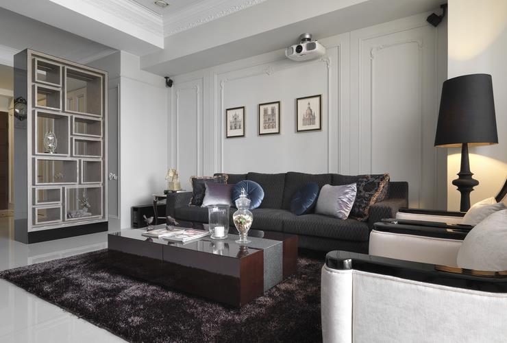 时尚现代简欧客厅博古架隔断设计 时尚现代简欧客厅博古架隔断设计