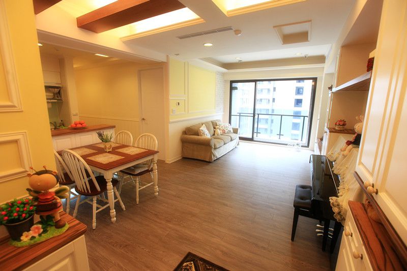 开放式家居浅黄色田园风格装饰效果图