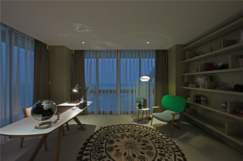 现代简约风格公寓室内书房设计效果图