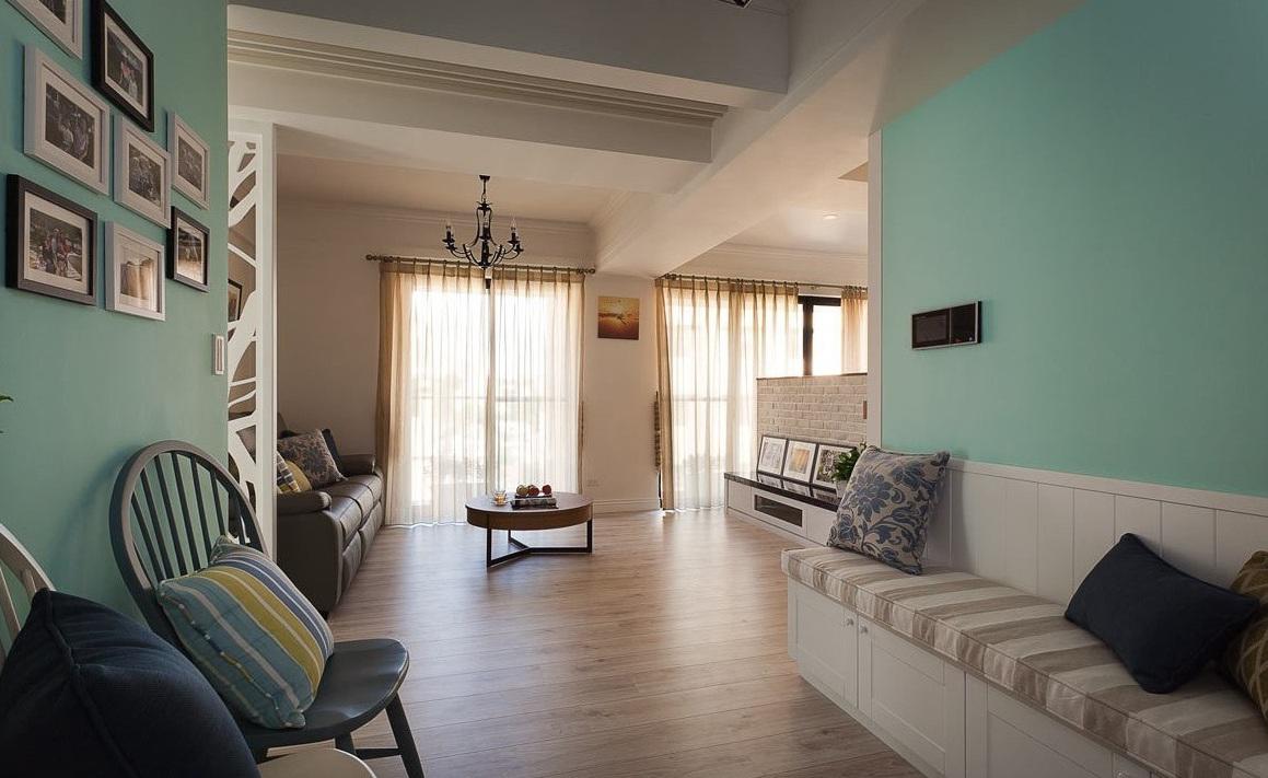 美式风格家装隔断设计装修图 - 效果图