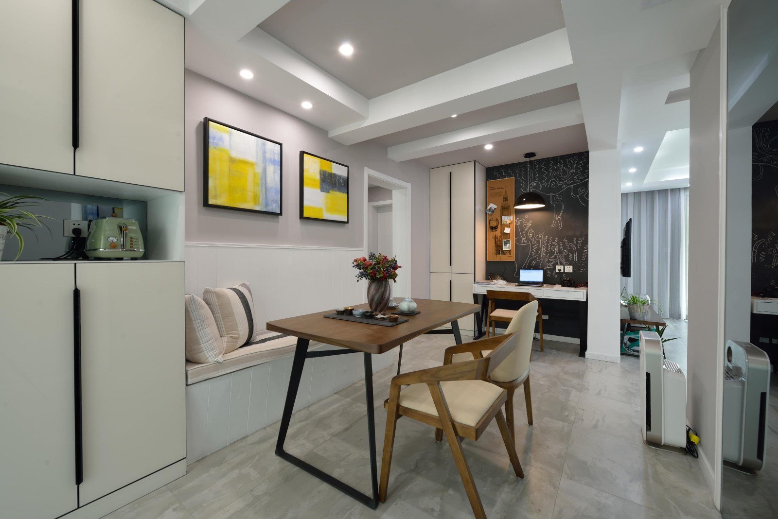 简约文艺范餐厅效果图