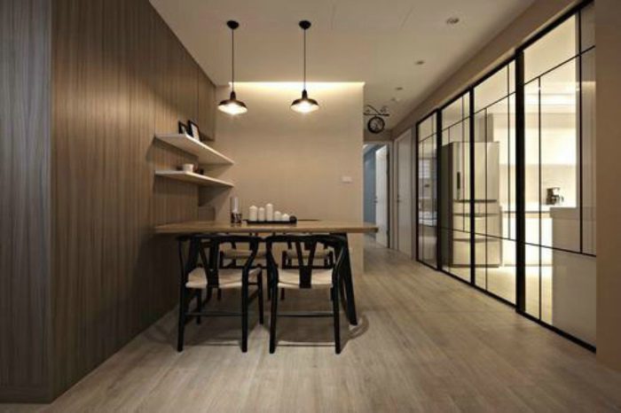 原木现代日式餐厅效果图
