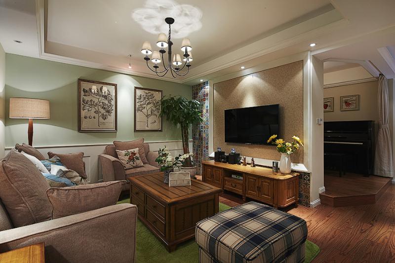 朴实自然乡村田园风家居室内隔断装饰设计 - 效果图