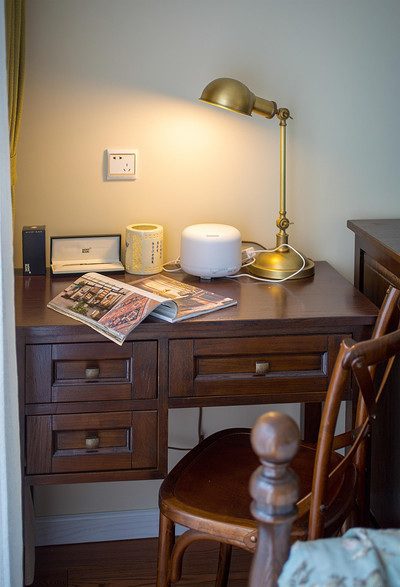 美式复古风书房效果图