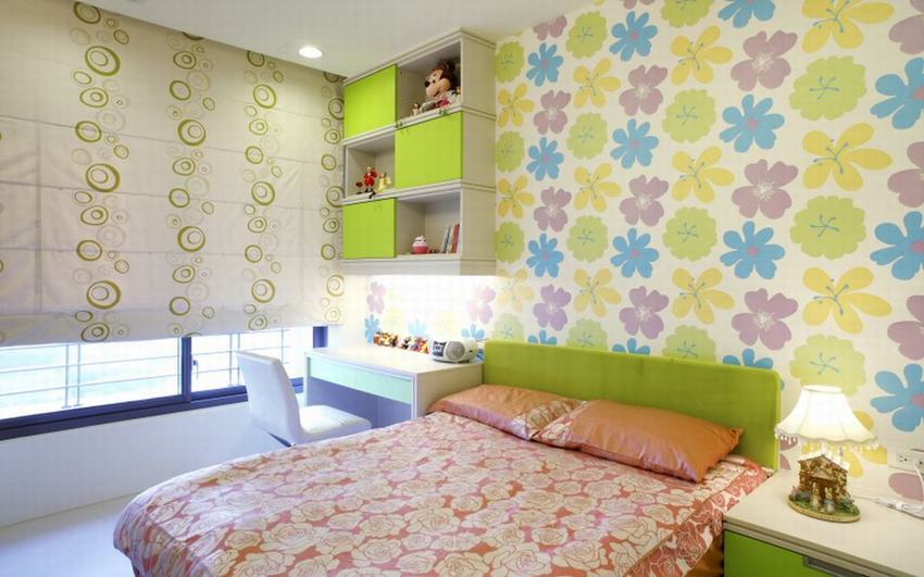 清新可爱现代儿童房效果图