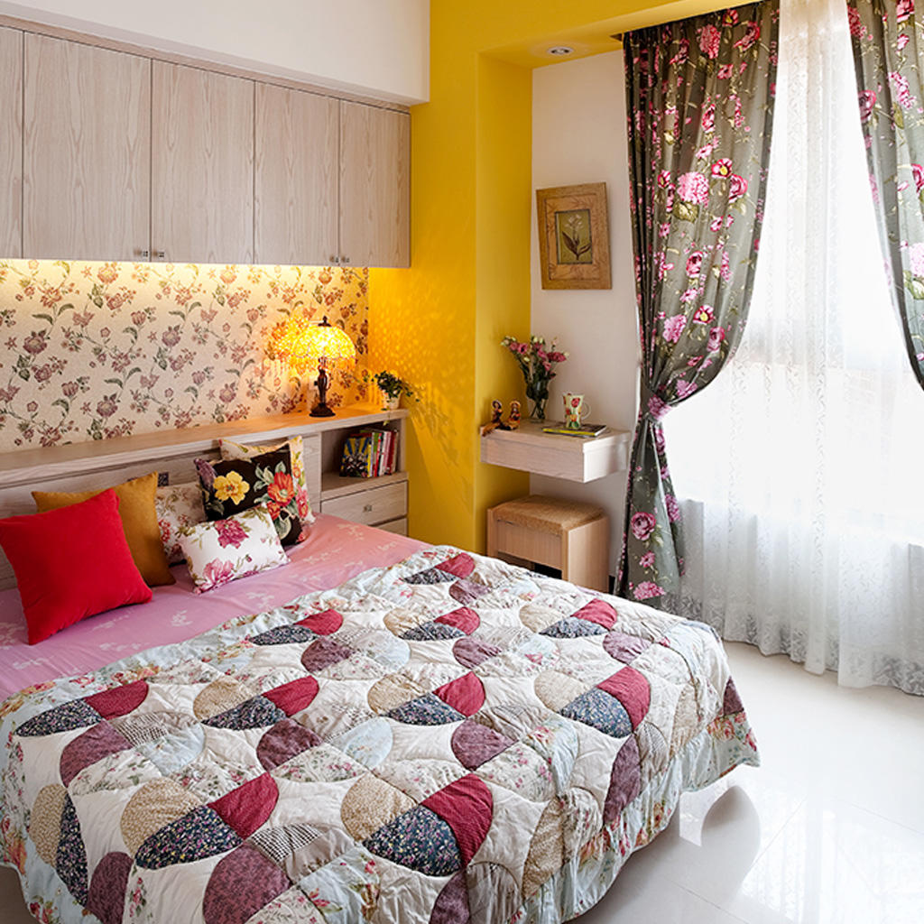 精美田园混搭卧室家装图 - 效果图