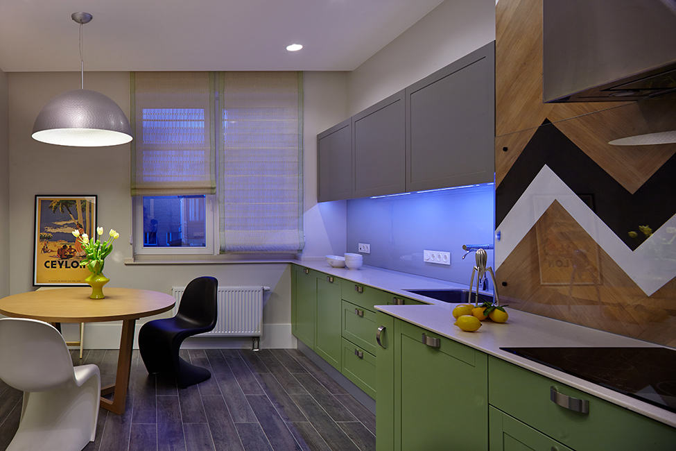 个性混搭厨房装潢效果图