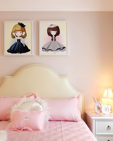 粉嫩美式公主房挂画欣赏 - 效果图