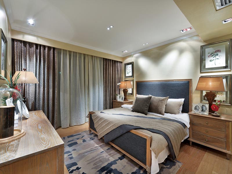 高雅清爽田园卧室设计装饰欣赏图 - 效果图