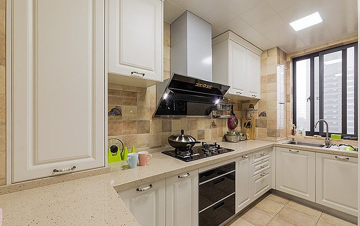 简约美式风格厨房设计装潢图 - 效果图