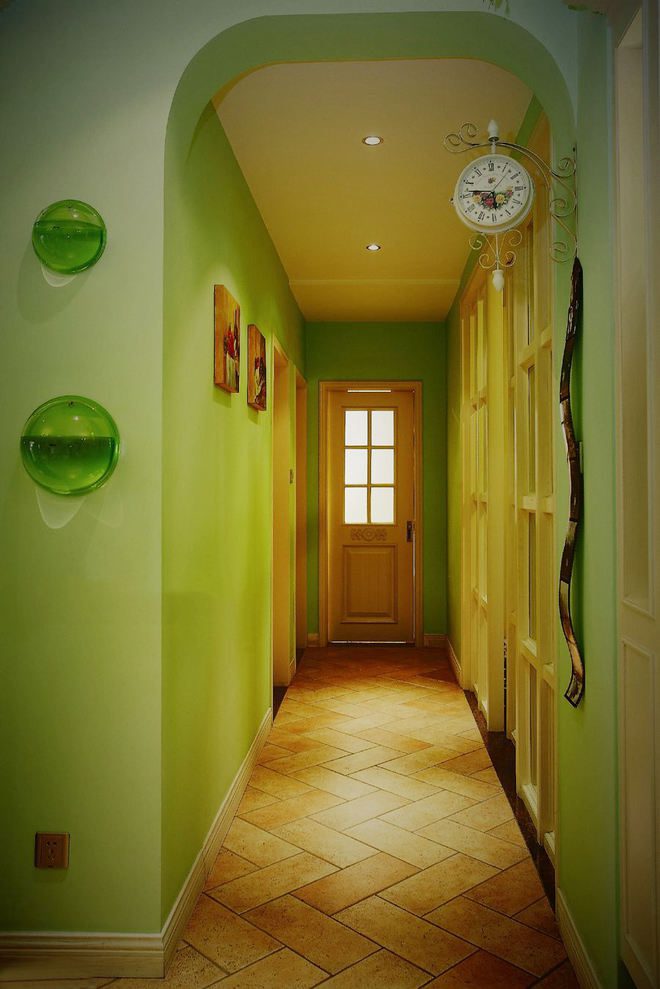 美式田园风家居过道装潢美图 - 效果图