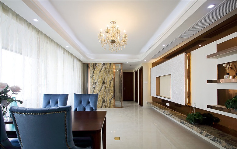 时尚现代设计二居室内精装效果图